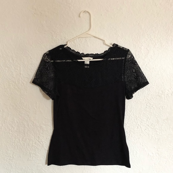 H&M black lace top - Picture 2 of 3